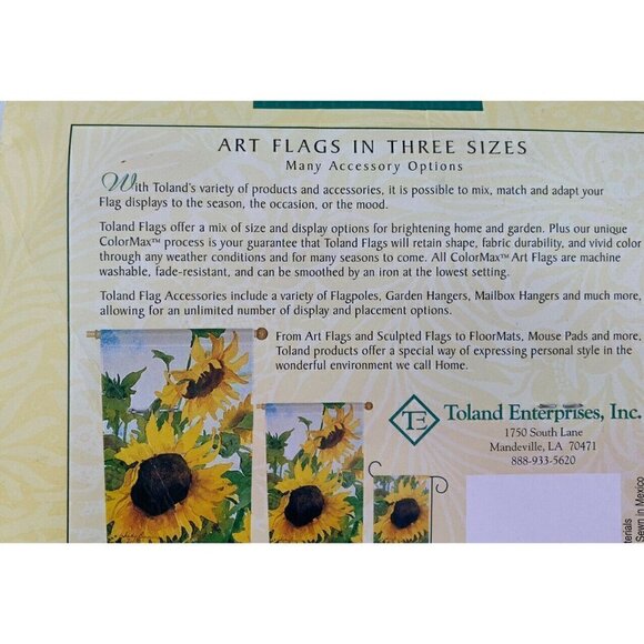 Toland Standard Size‎ Garden Art Flag Basket Plenty - Picture 3 of 3